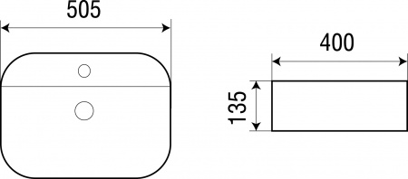 Накладная раковина WeltWasser Elbach ELBACH 2231 50,5х40 фото