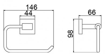 Держатель для туалетной бумаги Timo Selene 12041/03 черный фото