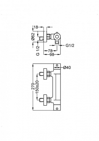 Термостатический смеситель для душа Cezares Stella STELLA-DM-T-01-Cr фото