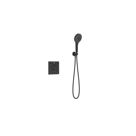 Душевая система скрытого монтажа с термостатом Vincea Inspire VSFW-3I21MT5MB черная матовая фото