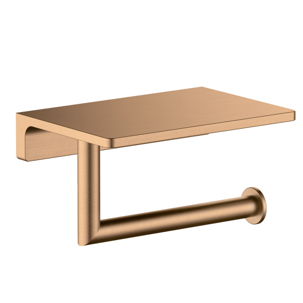 Держатель для туалетной бумаги с полкой для телефона Timo Saona 13043/19 Розовое золото фото