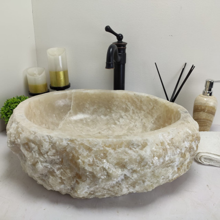 Накладная раковина из оникса Erozy Yellow EO-00453 (53*45*15см) фото