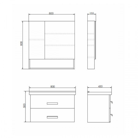 Тумба Comforty Парма-80 дуб дымчатый с раковиной Миранда-80 фото