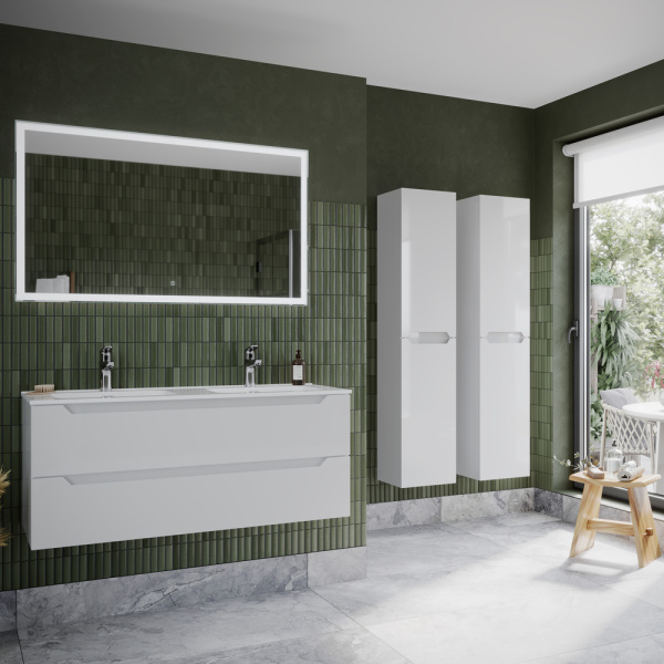 Тумба под раковину Sancos Norma 2.0 NR2.0120-2W белый глянец фото