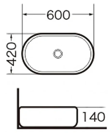 Накладная раковина Grossman GR-3015 60x42 фото
