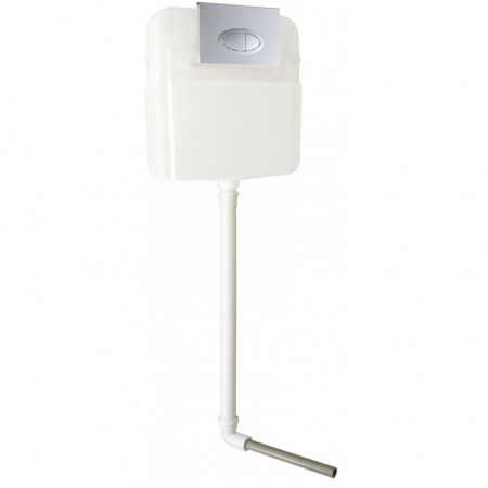 Бачок скрытого монтажа SantiLine SL-02 с кнопкой хром фото