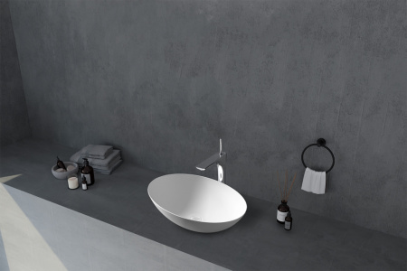 Накладная раковина Abber Stein AS2609 50x35 белая матовая фото