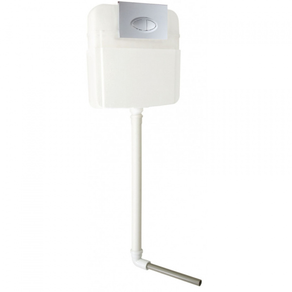 Бачок скрытого монтажа SantiLine SL-02 с кнопкой хром фото