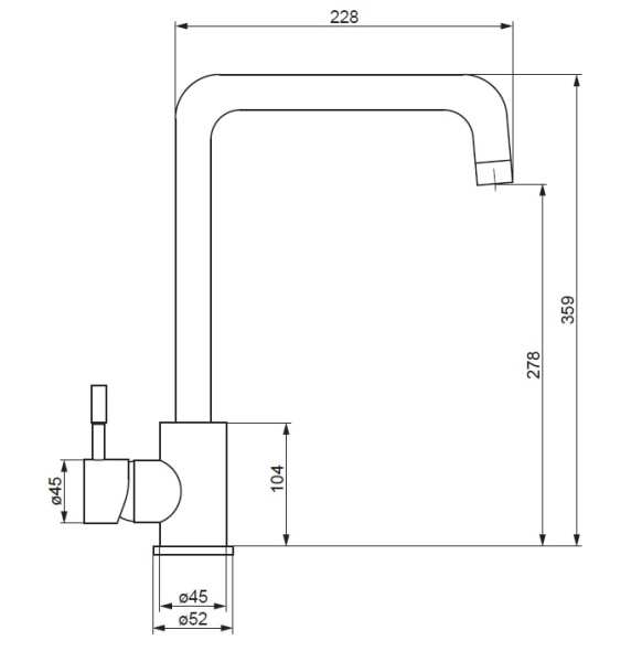 Смеситель для кухни Damixa Merkur 710720000 фото