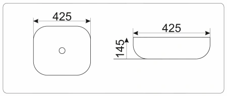 Накладная раковина GID NC360 42,5х42,5 фото