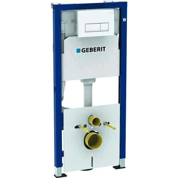 Инсталляция для унитаза Geberit Duofix Delta 458.128.11.1 с белой клавишей фото
