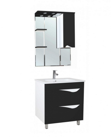 Зеркало-шкаф Bellezza Эйфория 80 черный фото