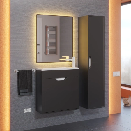 Тумба под раковину Uperwood Modul 60 2930205364 черная фото