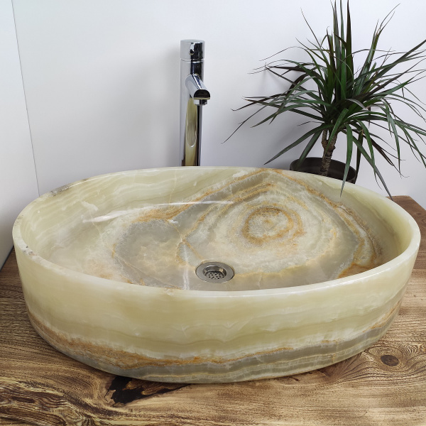 Раковина из оникса Indo Oval Green Big OG-00134 фото