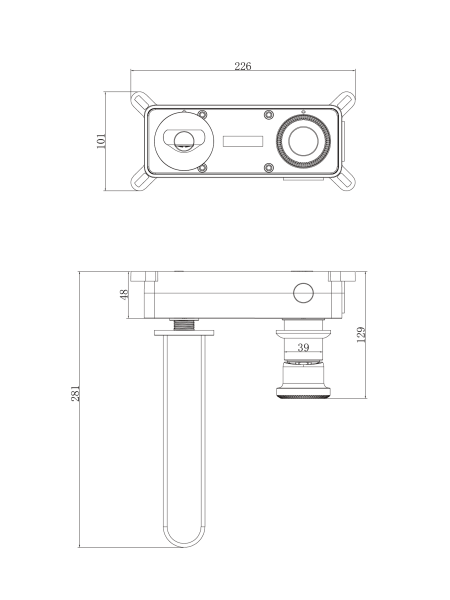 Настенный смеситель для раковины AltroBagno Рикко (Ricco) ALTROBAGNORicco010518MB черный матовый фото