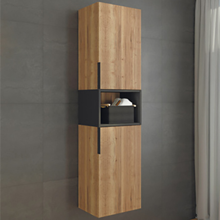 Пенал Comforty Штутгарт-40 дуб тёмно-коричневый фото