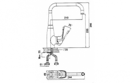 Смеситель для кухни D&K Wurzburg Bayern DA1112401 фото