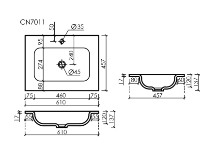 Раковина Ceramica Nova Grace CN7011MB черная матовая фото