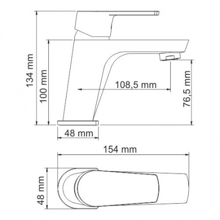 Смеситель для раковины WasserKRAFT Dill 6103 фото