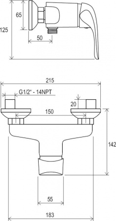 Смеситель для душа Ravak Rosa-RS 032.00/150 X070012 фото
