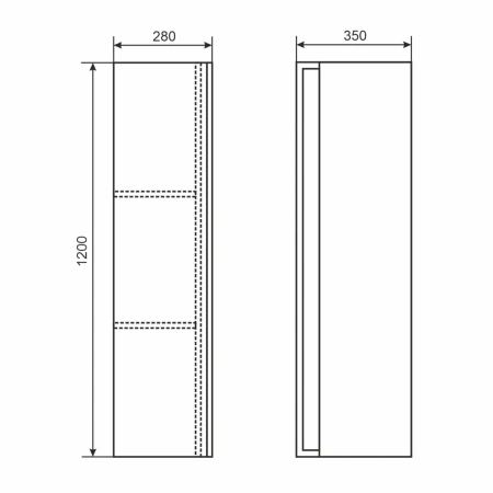 Шкаф-пенал Uperwood Barsa 293020529 белый/дуб сонома фото