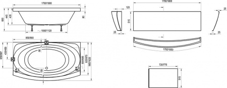Акриловая ванна Ravak Evolution C851000000 170х97 фото