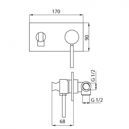 Гигиенический душ со смесителем Cezares Olimp OLIMP-DIF-02-L бронза фото