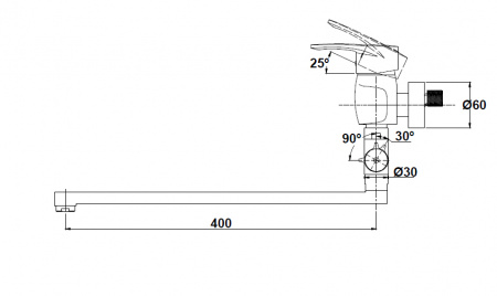 Смеситель для ванны с душем Kaiser City 20455 фото