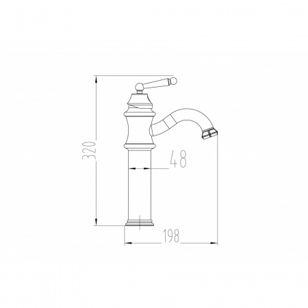 Высокий смеситель для раковины Milacio Yeste MC.507.BBR черная бронза фото