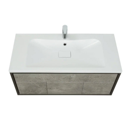 Тумба с раковиной Акватон Уэльс 100 1A267601WA6A0 авеллино грей / антрацит фото