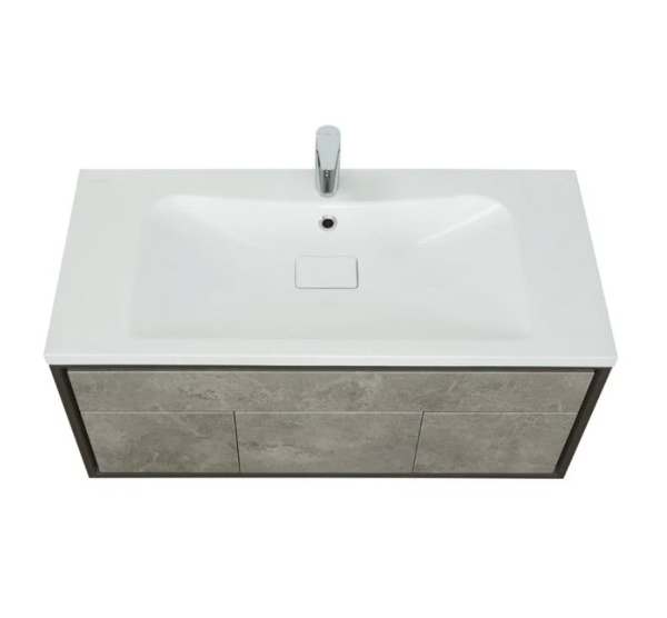 Тумба с раковиной Акватон Уэльс 100 1A267601WA6A0 авеллино грей / антрацит фото