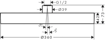 Верхний тропический душ Hansgrohe Rainfinity 360 1jet 26231000 хром фото