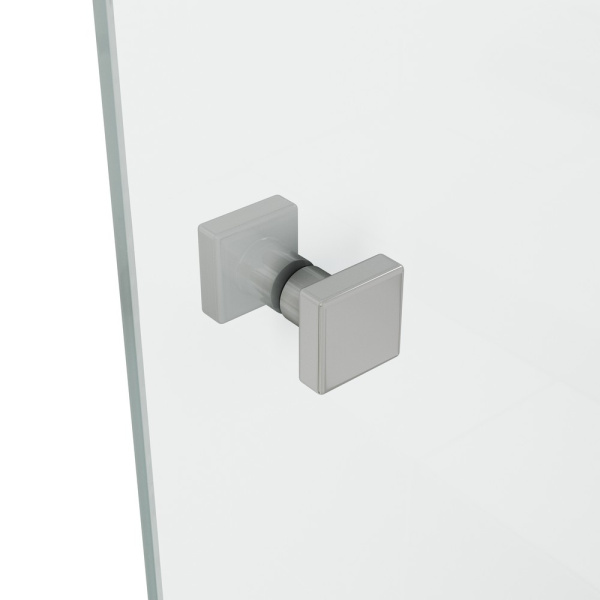 Стеклянная шторка на ванну распашная D&K Matrix DG1109001 90 см хром прозрачное стекло фото