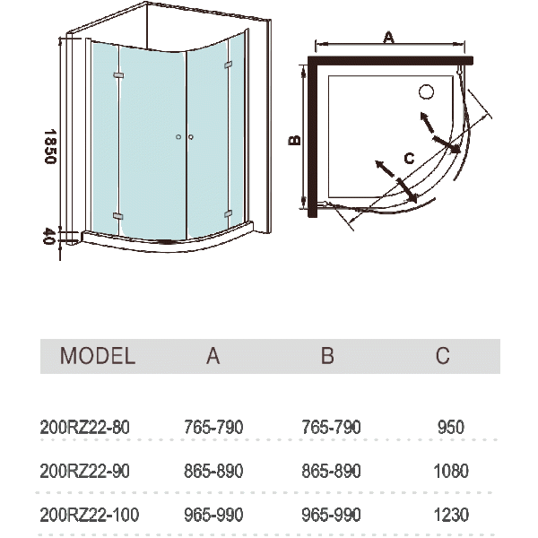 Душевой уголок WeltWasser WW200 200RZ22-100 100х100 фото