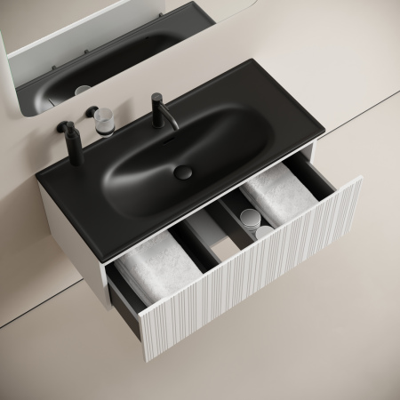 Тумба под раковину Sancos Code CD100W белая фото