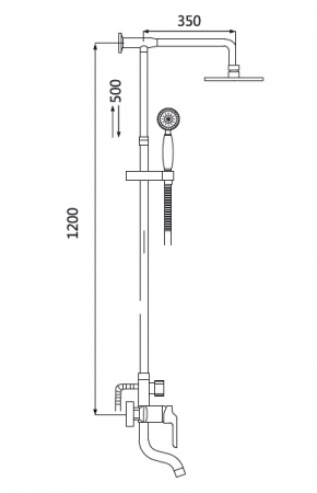 Душевая система (стойка) Oute T80-T99 T9604Q фото