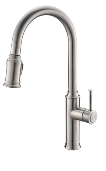 Смеситель для кухни BelBagno BB-LAM58-IN сатин, с выдвижной лейкой фото