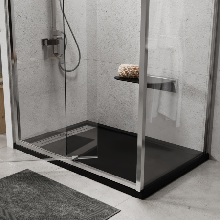 Поддон для душа WasserKRAFT Abens 20T07 120x90 черный матовый фото