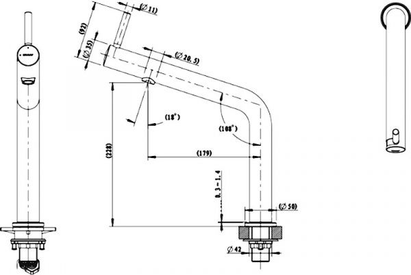 Смеитель для кухни Bravat Ozen F7354388CP-ENG фото