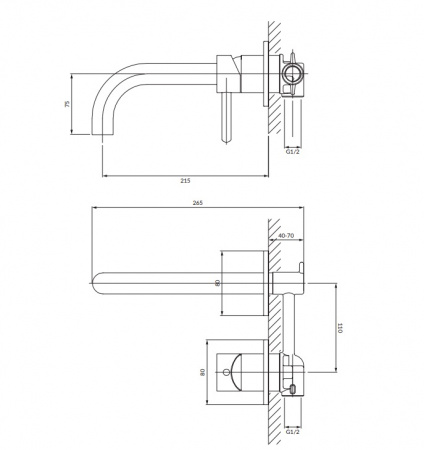 Cмеситель для раковины Omnires Y Y1215CR хром фото