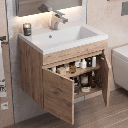 Тумба под раковину Uperwood Eva 50 3930213461 крафт табачный фото