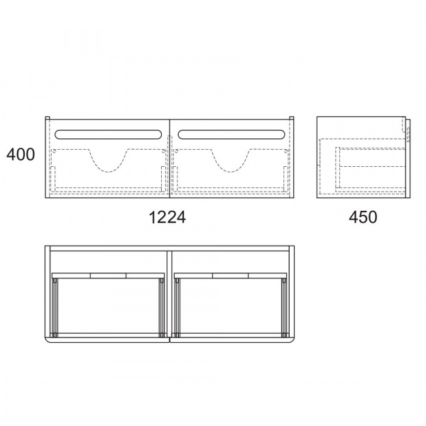 Тумба под раковину OWL 1975 Otalia 125 OW04.04.00 фото