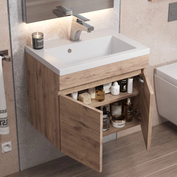 Тумба под раковину Uperwood Eva 50 3930213461 крафт табачный фото