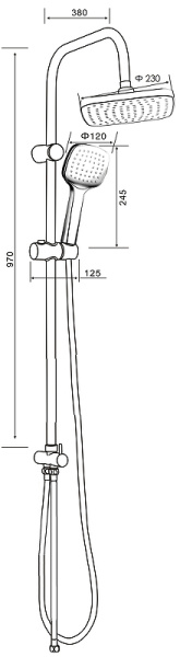 Душевая система Orange O-Shower OW04w Белый глянец фото