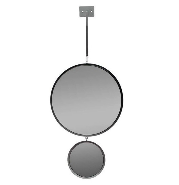 Зеркала на подвесе в тонкой раме Art-Zerkalo Tandem L Black SM182BL 40x90 черное матовое фото