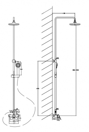 Душевая система (стойка) Kaiser Guss 68182 фото