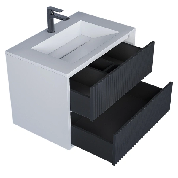 Тумба под раковину Uperwood Next 70 3930205151 белая/графит фото