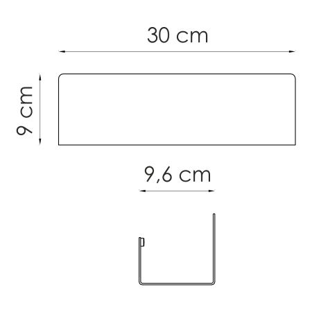 Полка металлическая WasserKRAFT Elbe K-7215 черная фото