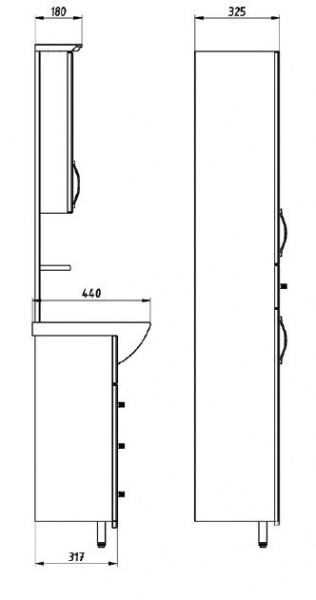 Тумба под раковину АСБ Мебель Грета 60 9938 фото