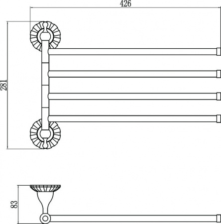 Полотенцедержатель Savol 89C S-08904C фото